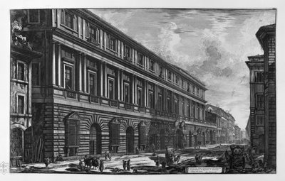 Vue du palais Vidoni Caffarelli (palais Stoppani). Église du Gesù - Giovanni Battista Piranesi